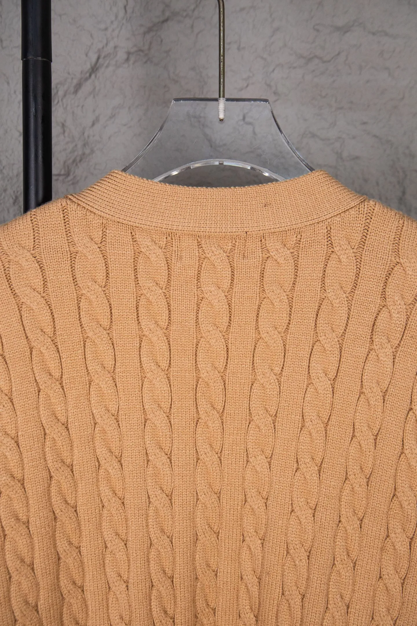 P260 2025SS Ralph Lauren Classic War Horse Small Label Twist Sweater Cardigan, the same style for men and women, this year's most popular half-zip series, made of 100% cotton material Color: Navy Blue White Gray Khaki Size: S M L XL